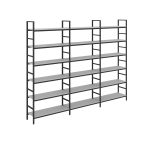 Raft arhiva modular M3 cu 6 nivele 294x34xH228 0112 PE Stone Grey+Cadru Black