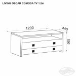 Living OSCAR comoda TV 1.2 m
