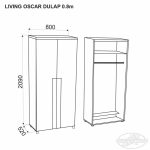 Living OSCAR dulap 0.8 m