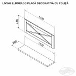 Placă decorativă ELDORADO cu polițe 1,1,m