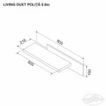 Living DUET polița 0.8 m