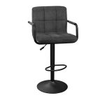 Scaun de Bar SB-042 Velvet Dark Grey Nr.08+Black legs