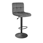 Scaun de bar SB-044 Catifea Grey Nr.40+Black Leg