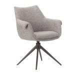 Scaun Rotativ Mavia MIH-D510B Grey (Royal Boucle Mushroom)