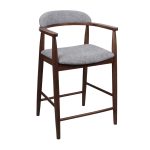 Scaun Bar Midas Light Grey (SD207-6) + WALNUT 5544