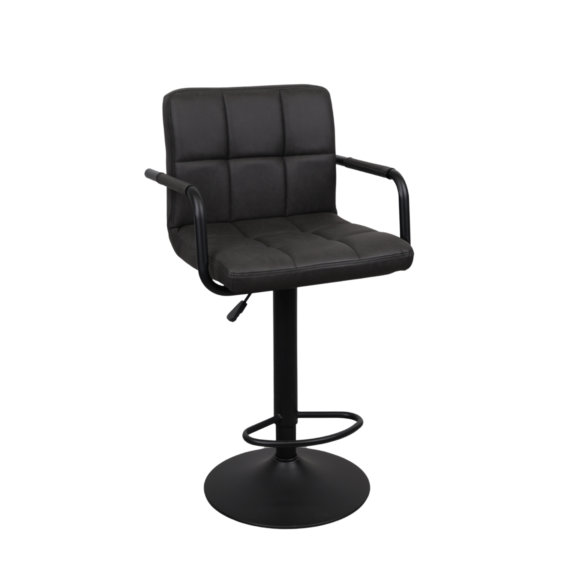 scaun_bar_sb-042_blackpu_wax424_black_leg Scaun Bar SB-042 BlackPU+Black Leg - imagine 1