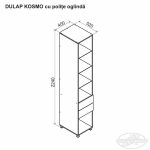 Dulap polițe sticlă KOSMO 0.4 m - imagine 2