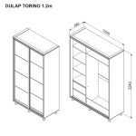 Dulap TORINO PAL 1.2 m